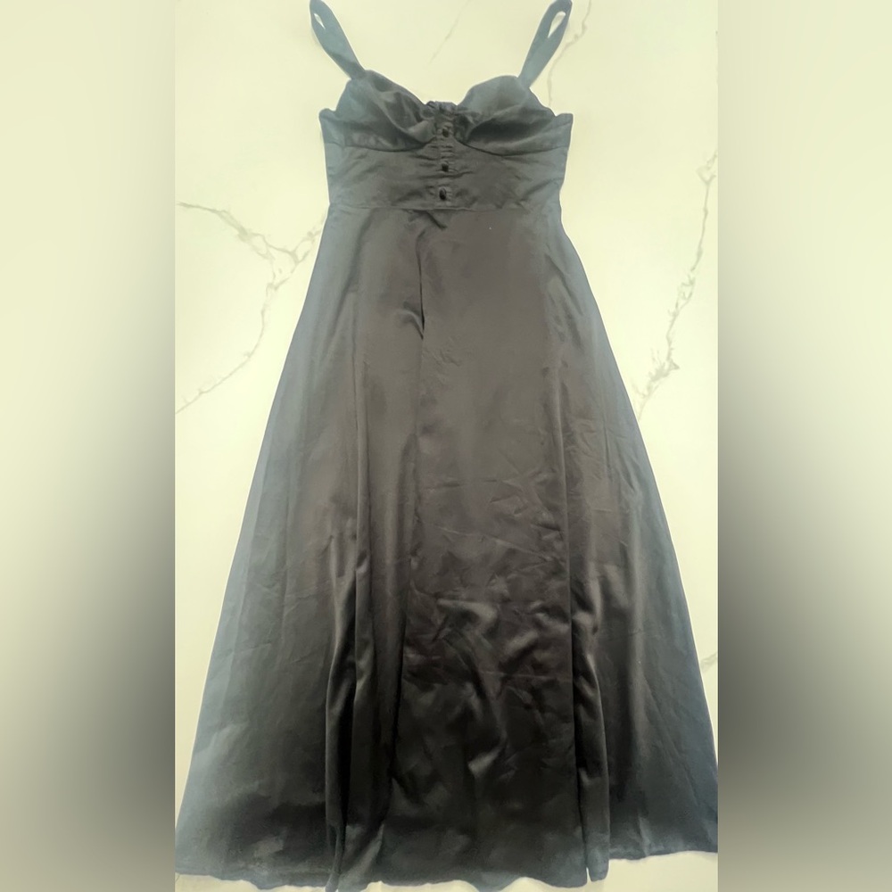 SHEIN Mod Satin Elegant Black Dress sz. S great condition